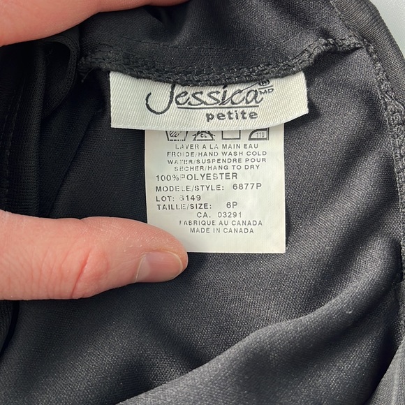 Little black dress with shire layer and bling - Picture 3 of 4